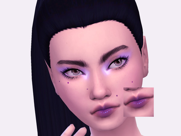 Sims 4 — Ultraviolet Lipgloss by Sagittariah — base game compatible 1 swatch properly tagged enabled for all occults