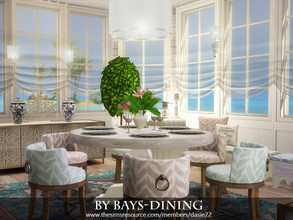 Sims 4 — BY BAYS-DINING by dasie22 — BY BAYS-DINING is a coastal room with a touch of Hamptons style. Please, use code
