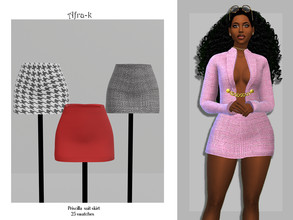 Sims 4 — Priscilla suit skirt by akaysims — A short suit skirt in 25 swatches. - All maps included - Custom thumbnail