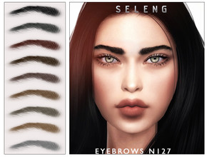 Sims 4 — Eyebrows N127 by Seleng — The eyebrows has 10 colours and HQ compatible. Allowed for teen, young adult, adult