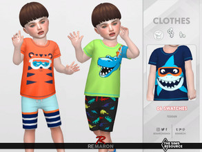 Sims 4 — Carters' Shirt 02 for Toddler by remaron — Carters' shirt for Toddler in The Sims 4 ReMaron_T_CartersShirt02 -06