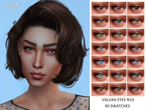 Sims 4 — Eyes N14 by Valuka — Costume make up category 40 colours All genders and ages Thumbnail for identification HQ