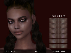 Sims 4 — Face Shine-N5 by ANGISSI — Previews made with HQ mod -6 colors -HQ compatible -All ages/female -Custom thumbnail