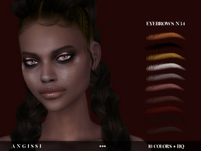 Sims 4 — Eyebrows-n34 by ANGISSI — *For all questions go here - angissi.tumblr.com 10 colors HQ compatible female Custom