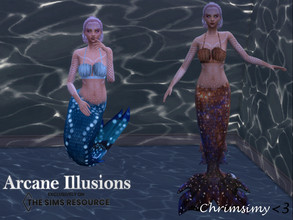 Sims 4 — Arcane Illusions-Mermaid Top by chrimsimy — A top for your mermaids in different shell colors and styles, or