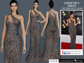 Sims 4 — Saweetie's Sparkly Gown (patreon) by sims2fanbg — .:Saweetie's Gown:. Dress in 12 different colors and new mesh.