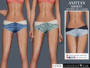 Sims 4 — Anitta Summer Shorts (patreon) by sims2fanbg — .:Anitta Shorts:. Shorts in 14 different colors and new mesh. HQ