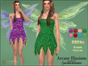 Sims 4 — Arcane Illusions Nymph Dress by Harmonia — New mesh / All Lods 8 Swatches Please do not use my textures. Please