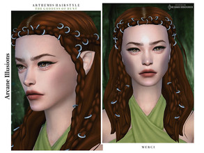 Sims 4 — TSR-Arcane Illusions Arthemis Hairstyle by -Merci- — New Maxis Match Hairstyle for Sims4. -24 EA Colours. -For
