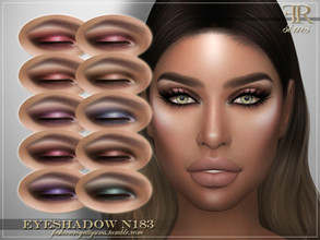 Sims 4 — FRS Eyeshadow N183 by FashionRoyaltySims — Standalone Custom thumbnail 10 color options HQ texture Compatible