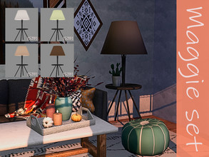 Sims 4 — Maggie set floor lamp by Ylka — This is a floor lamp for your living room. Has 4 colors. You can see all the