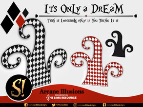 Sims 4 — Arcane Illusions - It's only a dream - Decal wall sticker by SIMcredible! — "This is impossible only if you