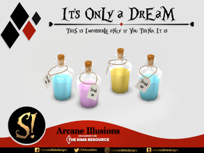 Sims 4 — Arcane Illusions - It's only a dream - Drink me big Bottle by SIMcredible! — "This is impossible only if