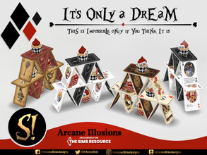 Sims 4 — Arcane Illusions - It's only a dream - Cupcakes Cards Tower by SIMcredible! — "This is impossible only if