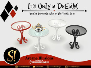 Sims 4 — Arcane Illusions - It's only a dream - end table by SIMcredible! — "This is impossible only if you think it