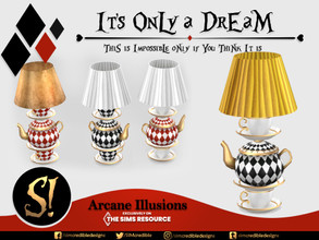 Sims 4 — Arcane Illusions - It's only a dream - Table Lamp by SIMcredible! — "This is impossible only if you think