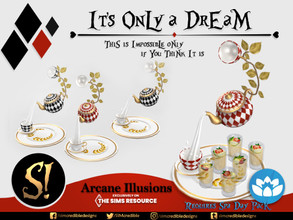 Sims 4 — Arcane Illusions - It's only a dream - DrinksTray  by SIMcredible! — "This is impossible only if you think