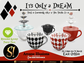 Sims 4 — Arcane Illusions - It's only a dream - Buffet table by SIMcredible! — "This is impossible only if you think