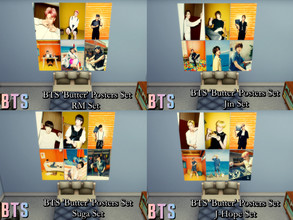 Sims 4 — BTS 'Butter' Posters Set - REQUIRES MESHES by PhoenixTsukino — Set of posters featuring the KPOP boy group BTS.