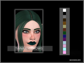 Sims 4 — Tiana Eyebrows by Moonwielder — Eyebrows in multiple colors