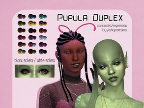 Sims 4 — Pupula Duplex Eyes by fishgoatsims — Here is a set of double-pupil eyes for alien or monster sims.