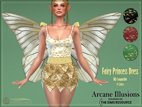 Sims 4 — Arcane Illusions Fairy Princess Dress by Harmonia — New mesh / All Lods 4 Swatches Please do not use my