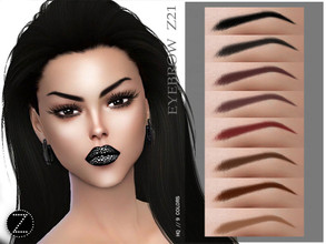 Sims 4 — EYEBROW Z21 by ZENX — -Base Game -All Age -For Female -9 colors -Works with all of skins -Compatible with HQ mod