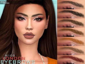 Sims 4 — London Eyebrows N102 by MagicHand — Bushy eyebrows in 13 colors - HQ compatible. Preview - CAS thumbnail