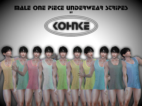Sims 4 — Kohnke Male One Piece Underwear Stripes by CHKohnke — One Piece Underwear