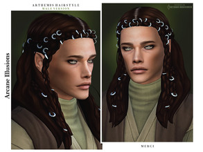 Sims 4 — TSR-Arcane Illusions Arthemis Hairstyle for Male by -Merci- — New Maxis Match Hairstyle for Sims4. -24 EA