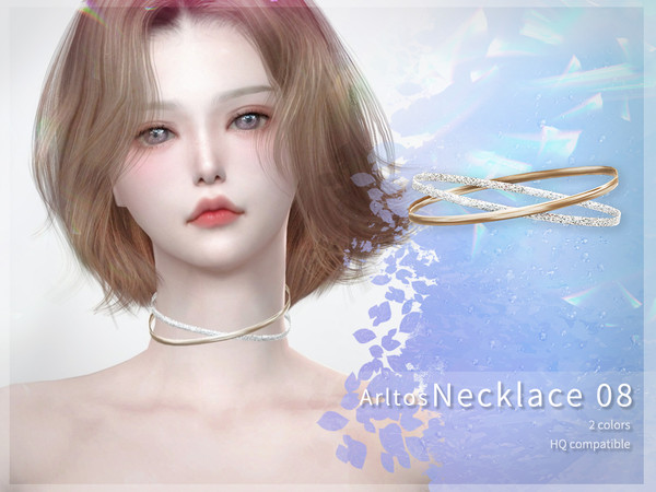 Sims 4 — glitter choker / 8 by Arltos — 2 colors. HQ compatible