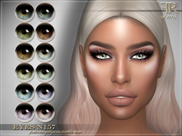 Sims 4 — FRS Eyes N157 by FashionRoyaltySims — Standalone Custom thumbnail All ages and genders 12 color options HQ