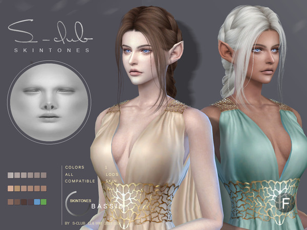 Sims 4 — Natural skintone overlay for female sims by S-Club by S-Club — Natural skintone overlay for sims, 1 swatches,