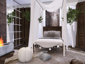 Sims 4 — Anna Bedroom by Suzz86 — Anna is a fully furnished and decorated bedroom. Size: 6x6 Value: $ 9,700 Short Walls