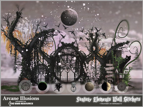 Sims 4 — Arcane Ilussions Fantasy Elements Wall Stickers by Moniamay72 — I present fantasy elements as seven different