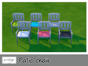 Sims 4 — Patio Chair by so87g — cost 60$, available in 6 colors, you can found it in comfort-chair. All my preview