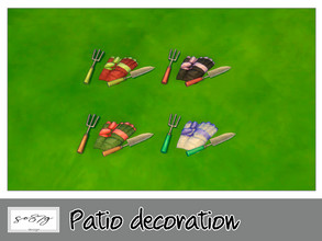 Sims 4 — Patio Decor by so87g — cost 30$, available in 4 colors, you can found it in decorative-clutter. All my preview