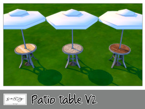 Sims 4 — Patio Table V2 by so87g — cost 200$, available in 3 colors, you can found it in surfaces-outdoor table. All my