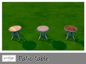 Sims 4 — Patio Table by so87g — cost 150$, available in 3 colors, you can found it in surfaces-outdoor table. All my