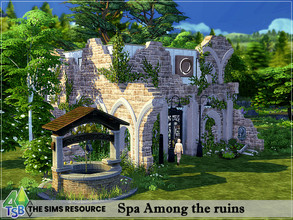 Sims 4 — Spa Among the ruins || Industrial || No CC by Bozena — Grand opening of a spa in the forest. Perfect relaxation
