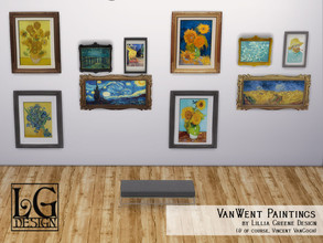Sims 4 — VanWent Paintings by LilliaGreene — A series of Van Gogh paintings to give your walls some refinement.