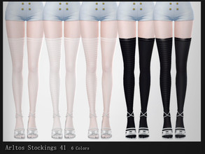 Sims 4 — Stockings 41 by Arltos — 6 colors. HQ compatible