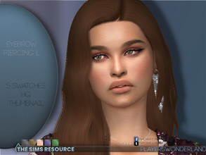Sims 4 — Eyebrow Piercing L by PlayersWonderland — Get your Sims a new eyebrow piercing to finish their look! They'll
