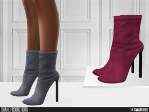 Sims 4 — 753 - High Heeled Boots by ShakeProductions — Shoes/High Heels New Mesh All LODs Handpainted 14 Colors