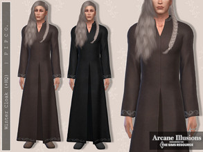 Sims 4 — Arcane Illusions - Winter Cloak. by Pipco — A mystical cloak in 9 colors. Base Game Compatible New Mesh All Lods