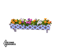 Sims 4 — How Does Your Garden Grow Flower Box 2 by seimar8 — Maxis match flower box filled with petunias Get Famous
