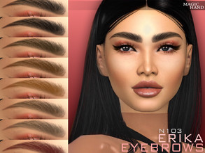 Sims 4 — Erika Eyebrows N103 by MagicHand — Bushy eyebrows in 13 colors - HQ compatible. Preview - CAS thumbnail Pictures