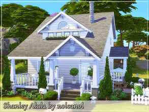 Sims 4 — Shanley Alula / No CC by nolcanol — Shanley Alula is a charming two-story house. It has a covered porch and a