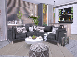 Sims 4 — Sahara Livingroom by Suzz86 — Sahara is a fully furnished and decorated livingroom. Size: 9x7 Value: $ 17,800
