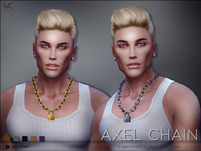 Sims 4 — Axel Chain by mathcope2 — A simple metal chain for your sims to enjoy ;) .- Specifications: *5 Swatches *Male